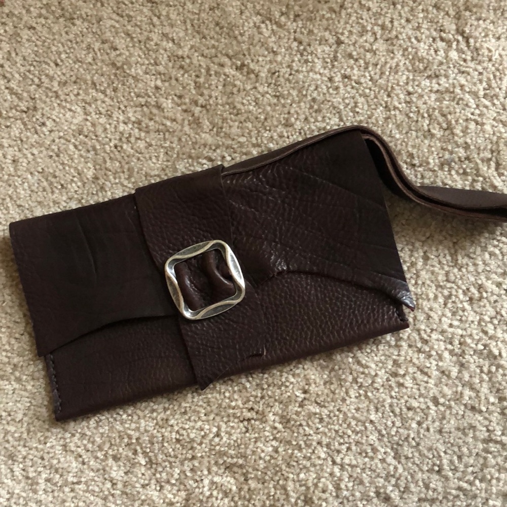 Brenda Geiger leather clutch
